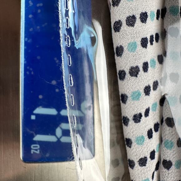 Rose And Olive Top Womens 2X Pink Geo Patchwork 3/4 Sleeve Button Front Career - Picture 11 of 11